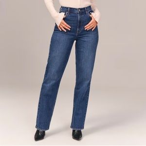 abercrombie & fitch 90s ultra high rise straight jeans